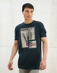 Graphic Print T Shirts Man Man Bershka Turkey Erkek Tisort Tisort Erkek Giyim