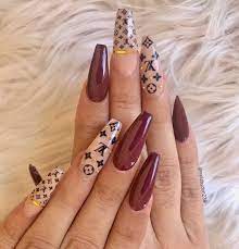 That Lv Drip Ilovewhatido Lvnails Nailjewelry Louisvuitton Nailpro Nailclips Nailfeeds Nailpromaga Coffin Nails Long Coffin Nails Designs Gucci Nails