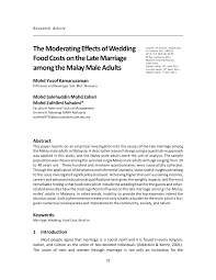 Places kuala lumpur, malaysia commercial & industrialoccupational safety and health service kesuma kemuning sdn bhd. Pdf The Moderating Effects Of Wedding Food Costs On The Late Marriage Among The Malay Male Adults