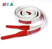 [Hot Item] Custom 10mm Wide Silicone Dipped End Flat Drawcord Printed  Drawstring for Garments