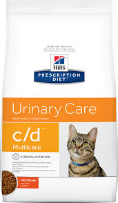 Hills Prescription Diet C D Multicare Urinary Care With Chicken Dry Cat Food 4 Lb Bag