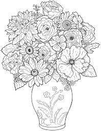 Printable coloring pages of pretty floral line art. Flower Coloring Pages For Adults Best Coloring Pages For Kids