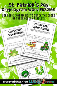 Word puzzle solver image recognition. St Patrick S Cryptogram Word Puzzles Woo Jr Kids Activities