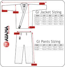 bjj gi sizes