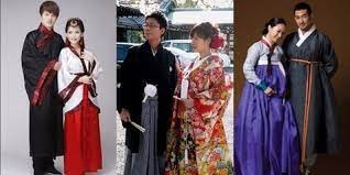 Dulu baik pria maupun wanita memelihara rambut mereka menjadi panjang. Perbedaan Pakaian Tradisional Korea Jepang Dan Cina Punya Desain Mirip Tapi Punya Sejarah Dan Arti Yang Berbeda Kapanlagi Com