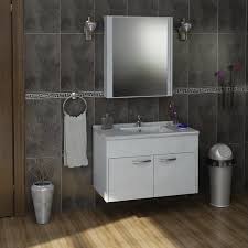 Tdesigno Harmonia Banyo Dolap Takimi 85 Cm Beyaz Fiyati Banyo Dolabi Banyo Banyo Aynalari