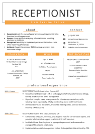 Receptionist Resume Sample Writing Guide Resume Genius