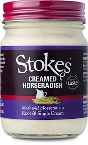 Step 1 combine the drained tuna, mayonnaise and horseradish in a small bowl until evenly mixed. Creamed Horseradish Sauce Stokes Sauces