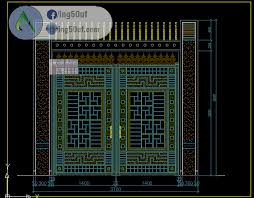 بلوك باب بوابة رئيسية بتصميم مميز اوتوكاد Dwg