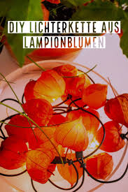 Lichterkette Diy Lichterkette Aus Lampionblume Selber Machen Lampionblume Lampions Lichterkette