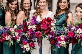 Jewel tones are most often used as accents to a neutral color palette in the form of an accent wall, a few throw pillows on the couch, or a when decorating or designing with jewel tones, think about deep, contrasting colors, like emerald or ruby. Jewel Toned Wedding Flowers By Pomp Bloom Jewel Tone Wedding Flowers Jewel Tone Wedding Theme Jewel Wedding