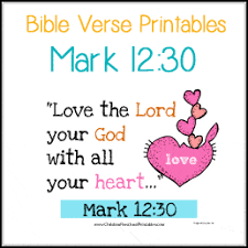 Mark 1:17 come ye after me (utmost)06:13. Mark 12 30 Bible Verse Printables Christian Preschool Printables