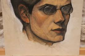 Jean BURKHALTER (1895-1982), Portrait de jeune homme, gouach