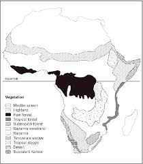 [carte de la végétation de l'afrique. Map Of Sub Saharan Africa Showing Broad Distribution Of Vegetation Download Scientific Diagram
