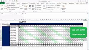 Excel Shift Schedule Template Lovely Automatically Create Shift Schedule In Excel In 2020 Schedule Template Shift Schedule Templates