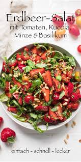 Der Salat Mit Erdbeeren Ist Wie Der Sommer Der In Einer Schussel Daher Kommt Dieser Leckere Salat Ist Voller Salat Mit Erdbeeren Leckere Salate Erdbeersalat