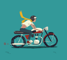 Biker Loading Gif Animated Buscar Con Google Bike Art Motion Design Animation Animation Design