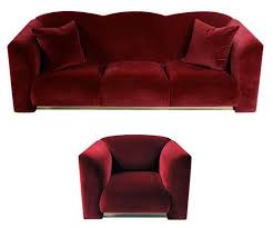 Art Deco Style Plush Red Velvet Sofa Club Chair For Sale Antiques Com Classifieds Art Deco Sofa Art Deco Hotel Red Velvet Sofa