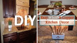 A kitchen with white cabinets needs a special imagination. Diy Easy White And Copper Kitchen Decor With Dollar Tree Items Youtube