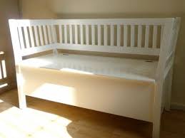 2043 Holzbank Weiss Mit Truhe Linde Landhausstil Bild 2 Landhaus Mobel Holzbank Kuchenbank Weiss