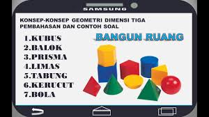 Check spelling or type a new query. Konsep Bangun Ruang Geometri Dimensi Tiga Pembahasan Rumus Dan Contoh Soal Youtube