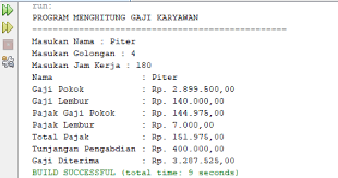 Contoh Program Java Menghitung Gaji Karyawan Kelas Programmer