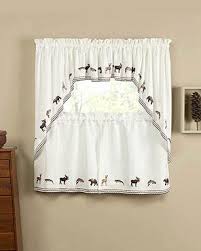 lodge embroidered kitchen valance