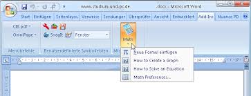 Ich habe eine tabellen in word erstellt die über vier seiten geht. Mathematische Formeln In Word