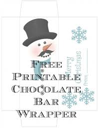 Christmas = hershey's with almonds. Free Printable Snowman Candy Wrapper Edible Crafts