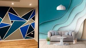 Wall paint decoration ideas for bedroom. Modern Wall Painting Design Ideas For Living Room And Bedroom Youtube
