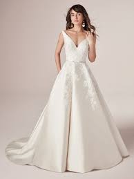 Simple satin ball gown wedding dress. 10 Simple Satin Wedding Dresses For A Sophisticated Celebration
