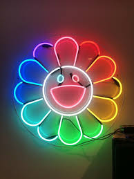 Welcome to our ebay shop, here at dandie flowers we love silk flowers and making wedding flowers from them. Huge 36 Takashi Murakami Style Flower Neon Light Wall Art Kaws Ebay Light Wall Art Neon Room Neon Wall Art
