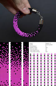 Bead Crochet Pattern Ombre Seed Bead Bracelet Pdf Beading Etsy Beaded Bracelet Patterns Seed Bead Bracelets Tutorials Beaded Bracelets Tutorial