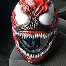 Venom Symbiote Motorcycle Helmet Dot Ece Certified Free Etsy Motorcycle Helmets Custom Baggers Cool Motorcycle Helmets