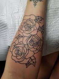 Rose Tattoo Before It Was Shaded In Tattoos Shaded Rose Tattoo Rose Tattoo