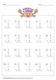 Single Digit Addition With More Than Two Addends Addition Worksheets Math Books Worksheets