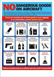 No Dangerous Goods On Aircraft Safety Posters Dangerous Goods Health And Safety