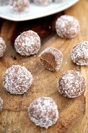50 Calorie Coconut Covered Chocolate Protein Balls Recipe Chocolate Protein Balls Chocolate Protein Food