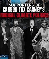 Carbon Tax Carney and Trudeau's wacko climate loyalists have killed jobs  and made life more expensive. Radical Trudeau ministers like Carbon Tax  Catherine McKenna, Wilkinson, and Guilbeault back Carney's anti-energy  agenda, including