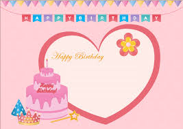 Inside it features the message: Happy Birthday Card Template With Picture Cards Design Templates