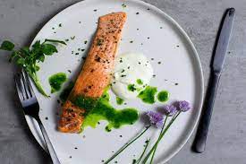Wild Salmon With Chive Oil And Lime Creme Fraiche Recipe Recipe Creme Fraiche Sauce Wild Salmon Salmon