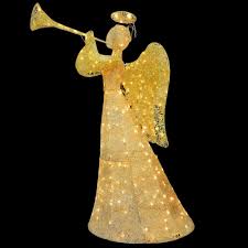 National Tree Company 60 In Angel Decoration With Led Lights Df 210004c The Home Depot Decorating With Christmas Lights Led Christmas Lights Angel Decor