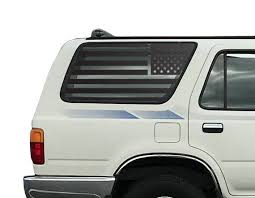 Matte Black American Flag Decal 4runner Usa Flag Decal Set For Toyota 4runner Decal For Windows 2nd Generation 4runner American Flag Matte Black Fr6 Toyota 4runner American Flag Decal 4runner