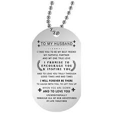 Cafepress brings your passions to life with the perfect item for every occasion. Econvenience Store Husband Dog Tags From Wife Unique Necklace For Husband On Birthday Xmas Thanksgiving Gift 30 Inch Silver Beaded Chain Buy Online In Saint Vincent And The Grenadines At Desertcart 79968225