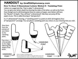 Learn How To Draw Graffiti Free 3 D Style Letters With A Vanishing Point Graffiti Lettering Art Handouts Art Worksheets