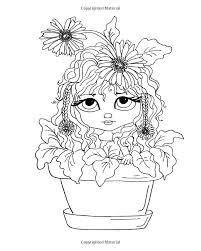Find the best flowers coloring pages for kids and adults and enjoy coloring it. Amazon Com Lacy Sunshine S Flower Pot Pretties Coloring Book Volume 6 Magical Coloring Books Belle Coloring Pages Digi Stamp