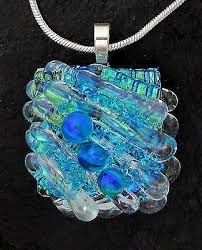 Fused Glass Pendant Handmade Dichroic Jewelry By Firefly Glass Art Fused Glass Jewelry Fused Glass Pendant Dichroic Jewelry