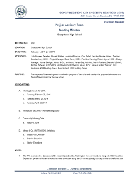 Check spelling or type a new query. Project Advisory Team Meeting Minutes Construction And Facility Services Cfs