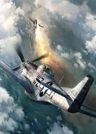 P 51 Mustang Scifi Wallpaper Aircraft Art Aircraft Painting Aircraft