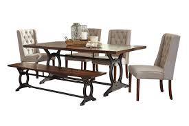 Laurel Dining Table 4 Side Chairs Bench White Living Room Chairs Dining Table Side Chairs